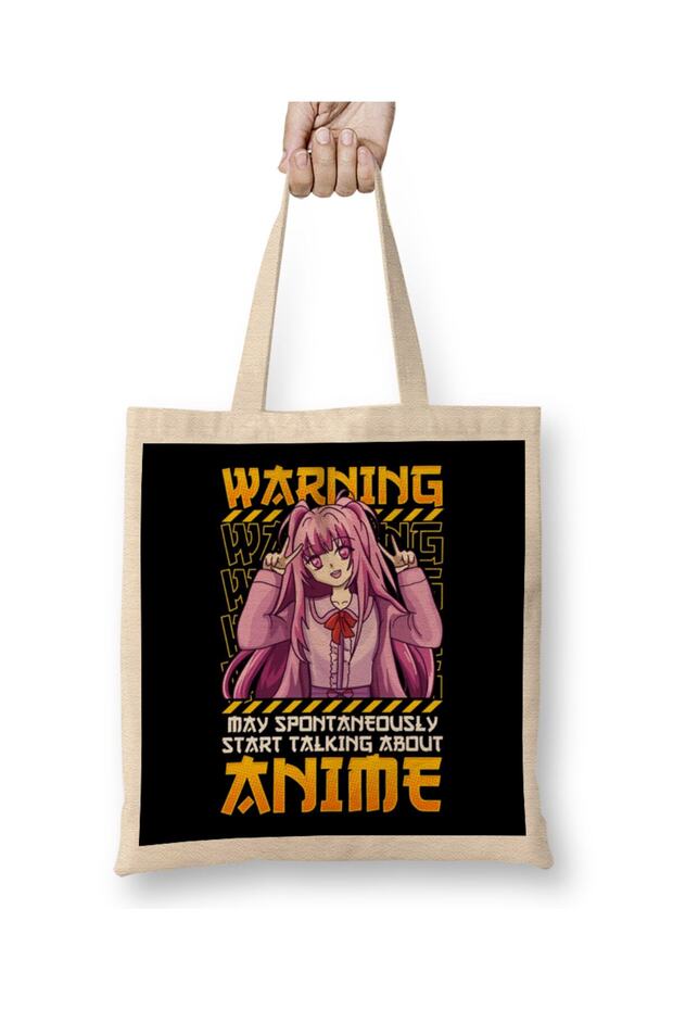 Cute May Spontaneously Start Talking About Anime Tote Bag Long Handle