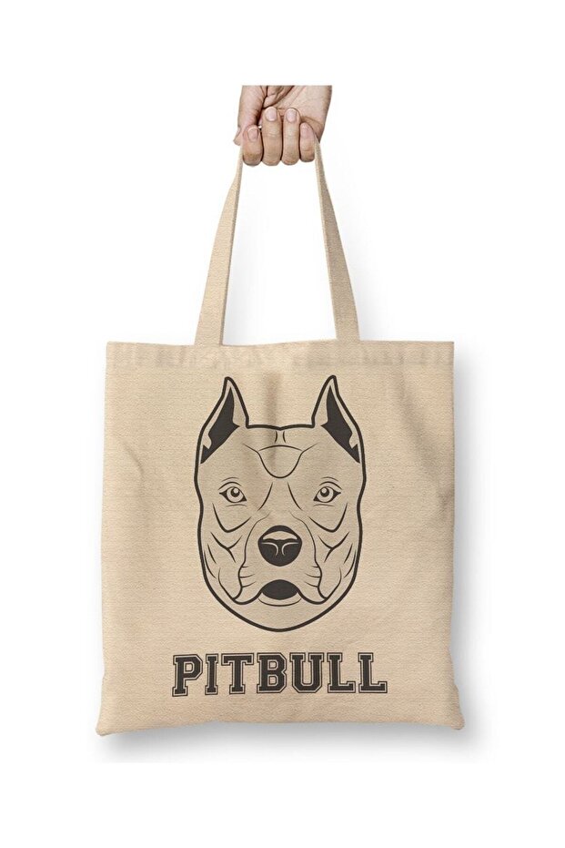 حقيبة حمل من Pug Dog Pit Bull Face Pitbull Lovers بمقبض طويل