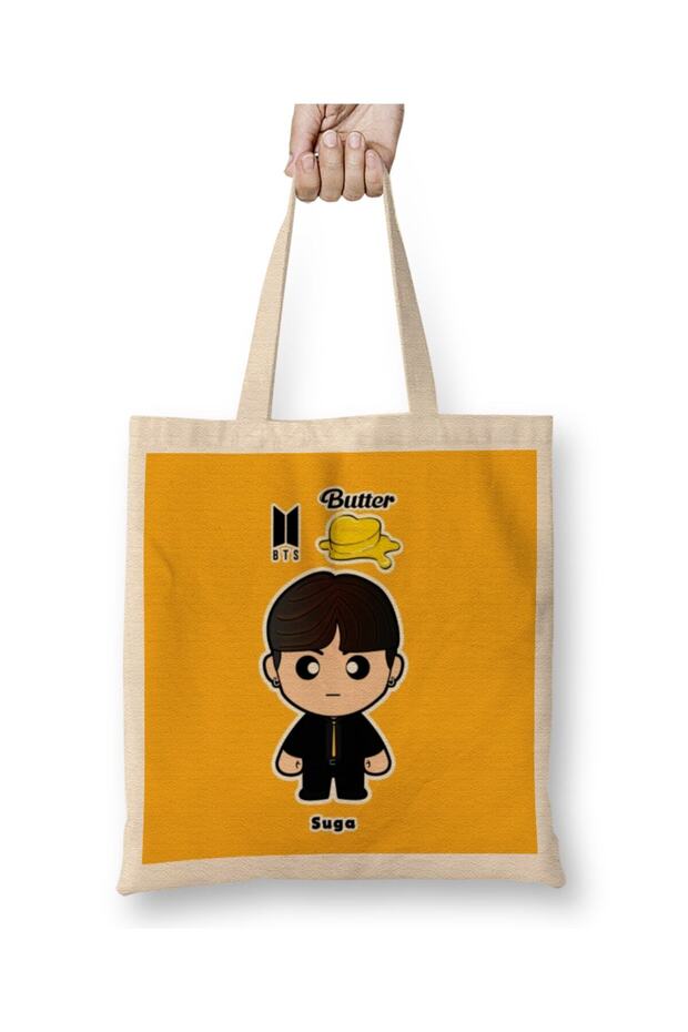 حقيبة قماش BTS Suga Butter Version In Minime Style بمقبض طويل