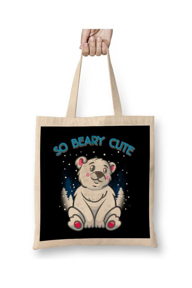 حقيبة يد طويلة من So Beary Cute Adorable Polar Bear Cub Pun