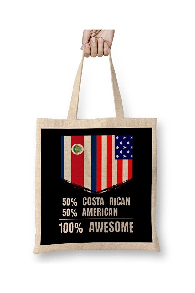 50% كونغوليز 50% أمريكي 100% حقيبة قماش رائعة للهجرة بمقبض طويل