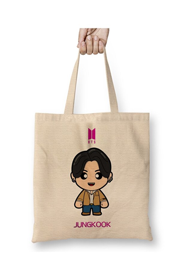 حقيبة قماش Jungkook Bts Golden Makne Minime ذات مقبض طويل