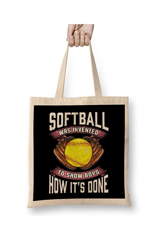 حقيبة قماش Softball غير مكتوبة لإظهار الأولاد كيف يستسقطون بمقبض طويل