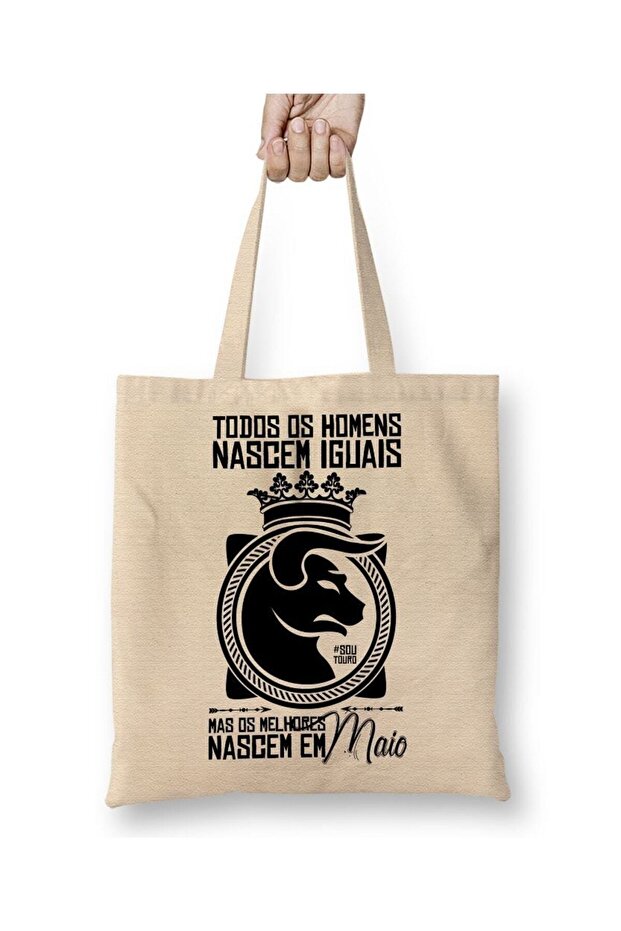 Touro Masculina Maio Preta Tote Bag Long Handle
