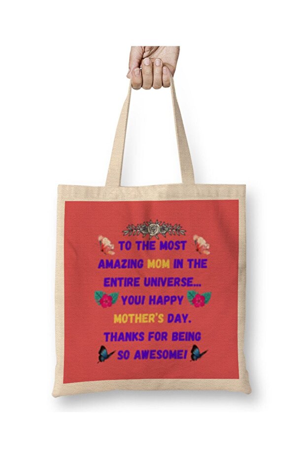 Mother's Day Sayings & Quotes for Mom 2021 Cloth Bag Long Handle