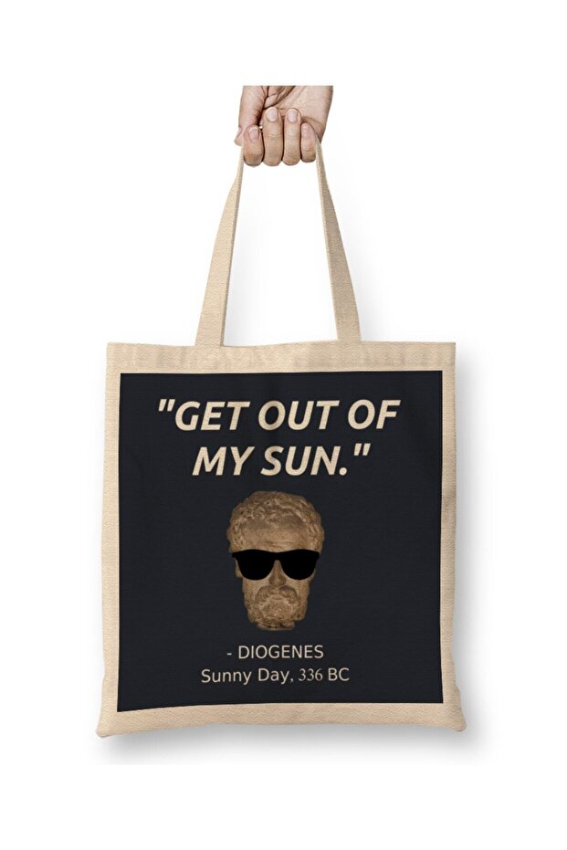 Funny Diogenes Quote Philosophy Student History Teacher Gift Alexander Sun Cloth Bag Long Handle