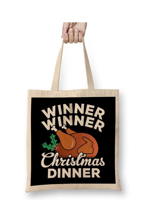 Winner Winner Christmas Dinner Turkey Cloth Bag Long Handle
