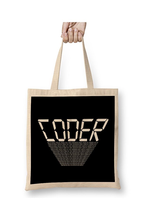 Coder Coding Pros & Coding Students Cloth Bag Long Handle - 1