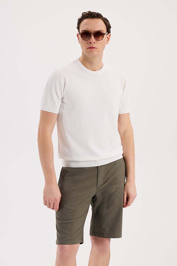 White Slim Fit Crew Neck Rayon T-Shirt