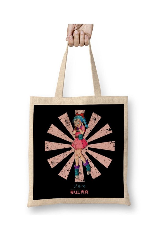 Bulma Retro Japanese Dragon Ball Z Tote Bag Long Handle