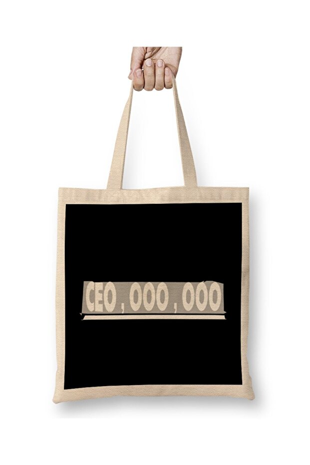 CEO 000 000 9 Digit Rich Salary Entrepreneur Tote Bag Long Handle