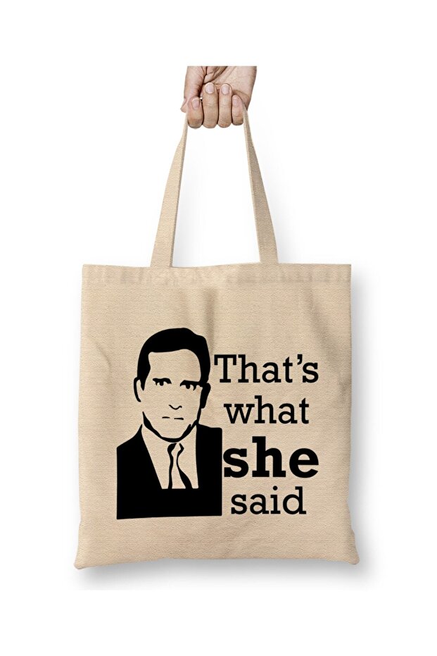 حقيبة من القماش بمقبض طويل 02 من Thats What She Said