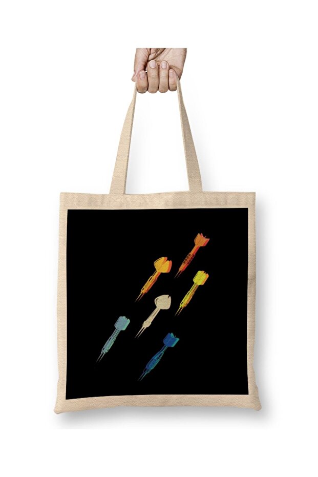 Darts Arrow Dartboard Dart Player Team Bullseye Pub Sports Tote Bag Long Handle