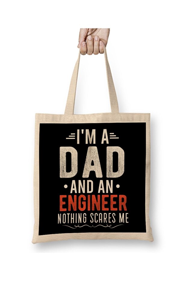Mens Dad And Engineer Funny Fathers Gift Ideas 03 Cloth Bag Long Handle