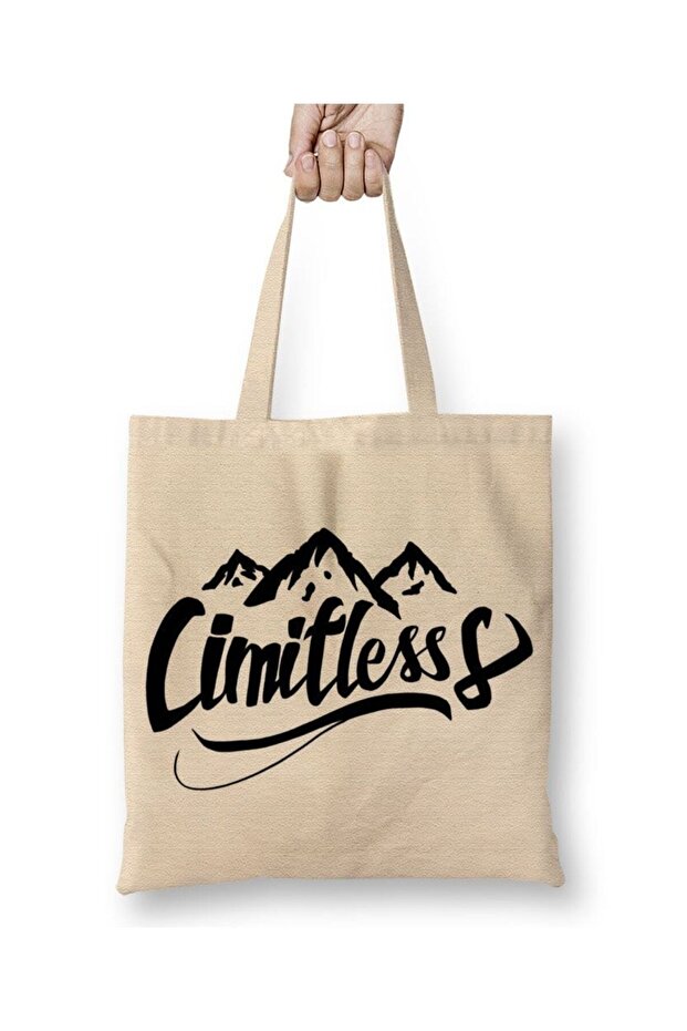 Cimitless Limitless Logo Preto Cloth Bag Long Handle