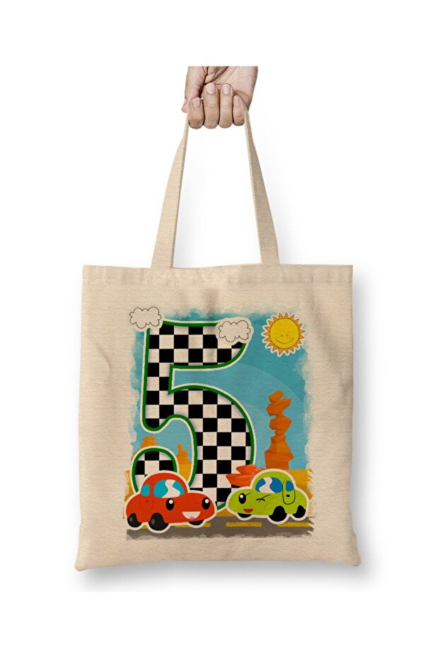 Cloth Bag with Long Handle as a Gift for Children 5 Years Old