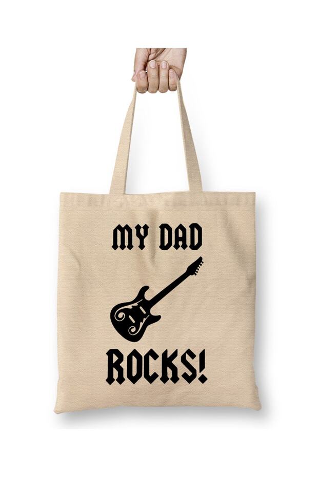 My Dad Rocks Tote Bag Long Handle