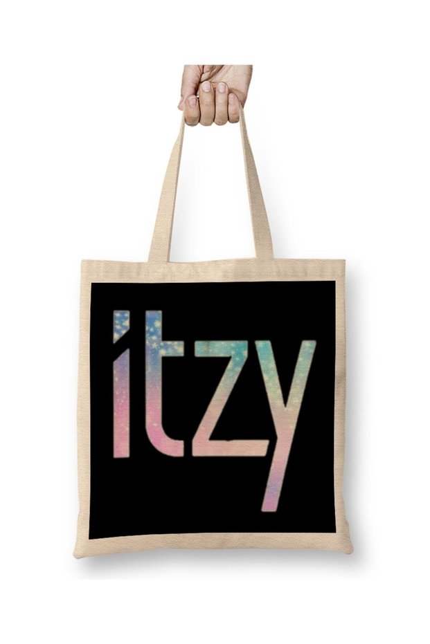 حقيبة حمل من itzy Font Collage ذات مقبض طويل