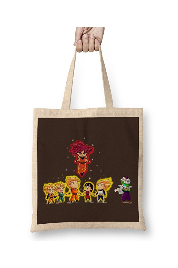 Dragon Ball Z With Your Saiyan Powers Combined Tote Bag Long Handle