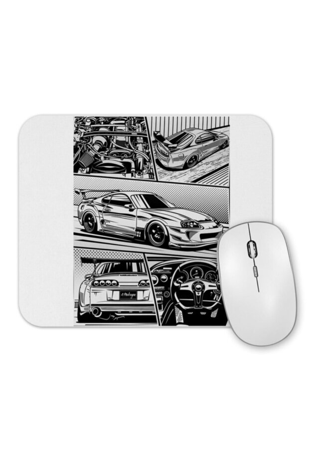 Supra Details White Background Mouse Pad