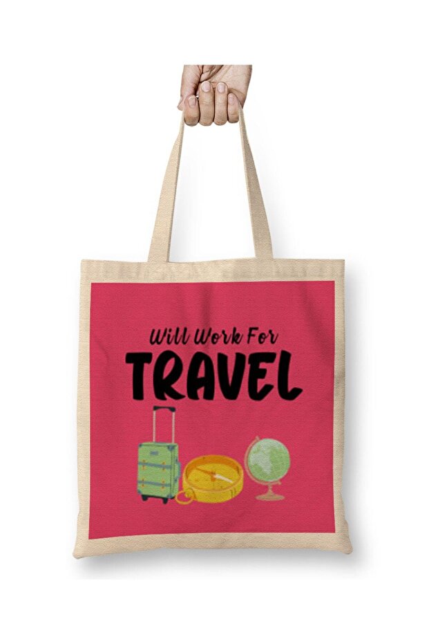 funny Travel gift design lover-Trippin Wanderlust Journey Adventurer Vacation Tote Bag Long Handle