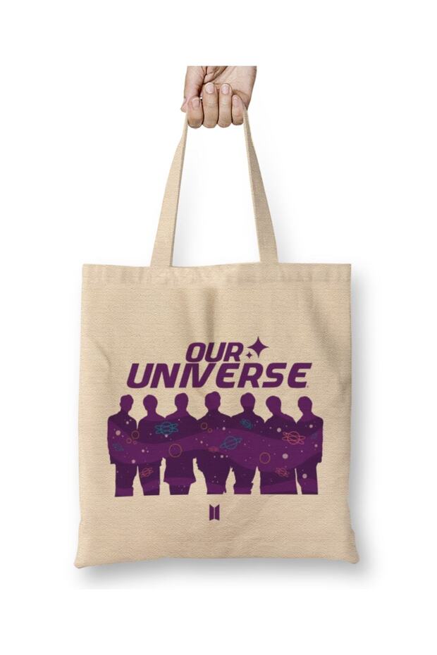 Bts My Universe Our Universe Cloth Bag Long Handle