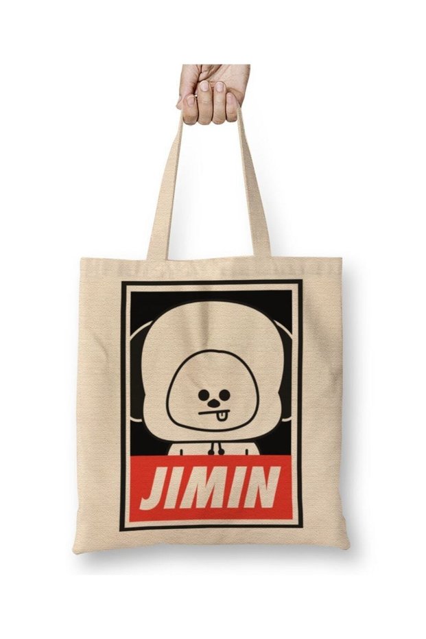 حقيبة قماش Bt21 Jimin Bts بمقبض طويل