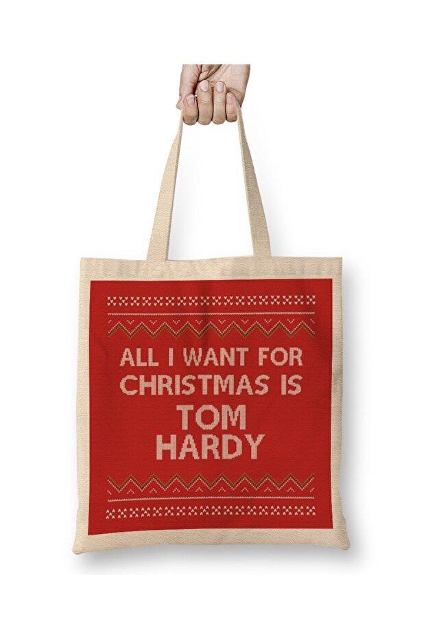 All I Want For Christmas Is Tom Hardy Tote Bag Long Handle