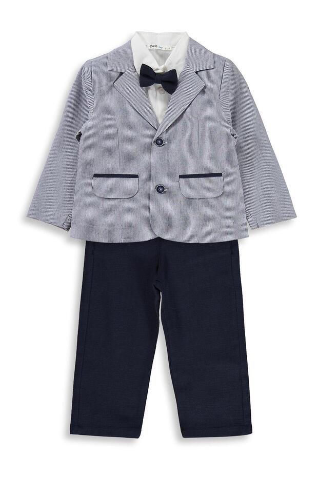 3-Piece Set with Shirt for 2-5 Years Old - Navy Blue
