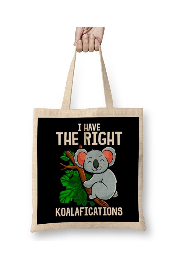 مضحك لدي حقيبة Koalafications Koala Pun ذات المقبض الطويل