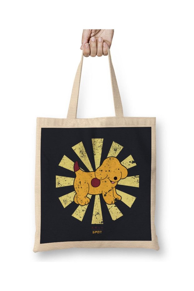 Spot The Dog Retro Japanese Tote Bag Long Handle