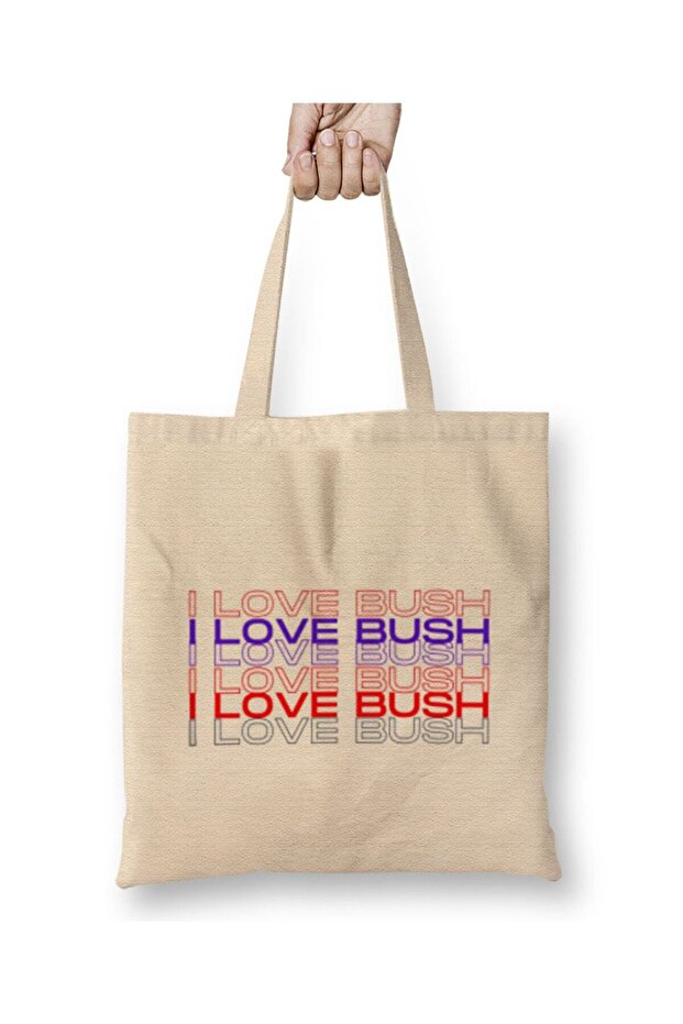 I Love My Wife Couple Gift Cloth Bag Long Handle