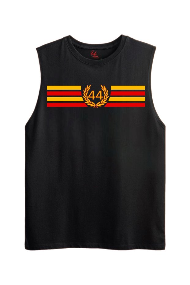 Malatya 44 Legacy – T-Shirt with Wreath Detail and Stripe Print