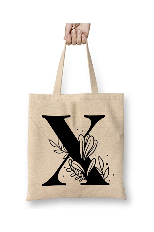 Letter X Cloth Bag with Long Handle