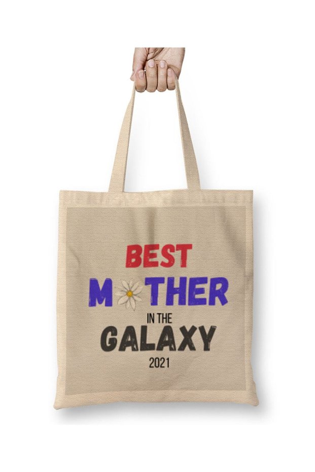 BEST MOM Mommy Flower Happy Mothers Day 2021 Cloth Bag Long Handle