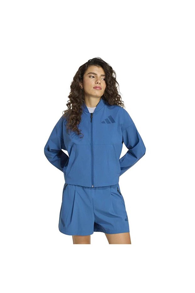 Kf1822-K W Z.N.E. Wv Bom Women's Jacket Blue