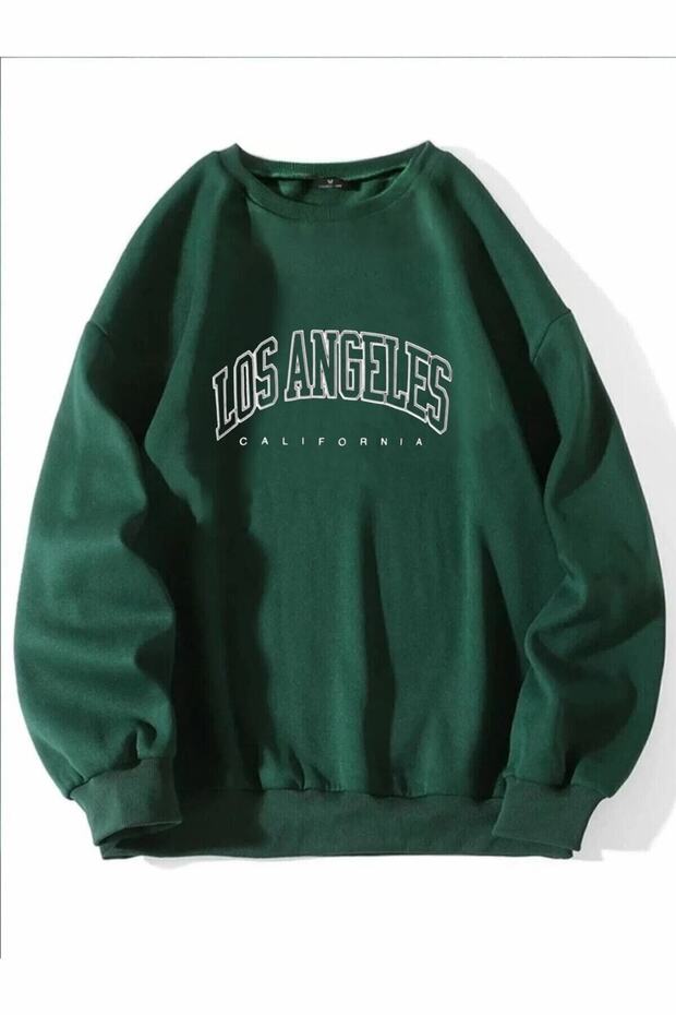 Printed Crew Neck Unisex Sweatshirt Oversize