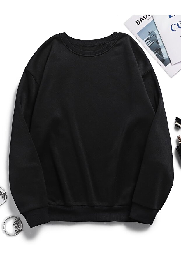 Unprinted Crew Neck Oversize Unisex Sweatshirt Eyaxx Sportwear Company