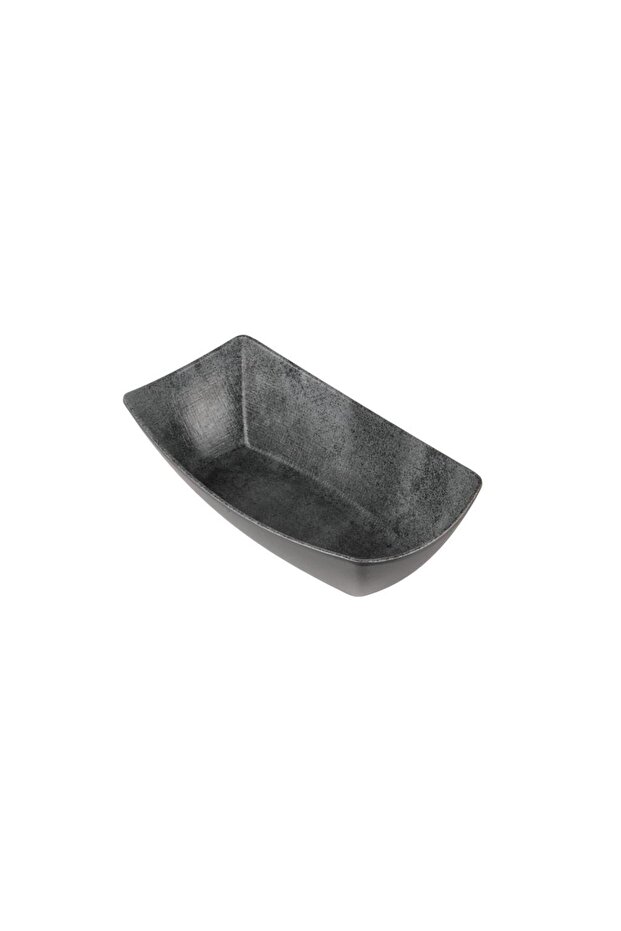 طبق مستطيل رمادي 32.4×17.7×10.4 سم - 1