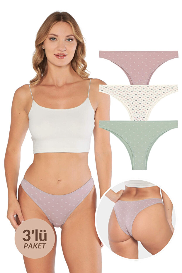 11833 Women's 3-Pack Brazilian Panties