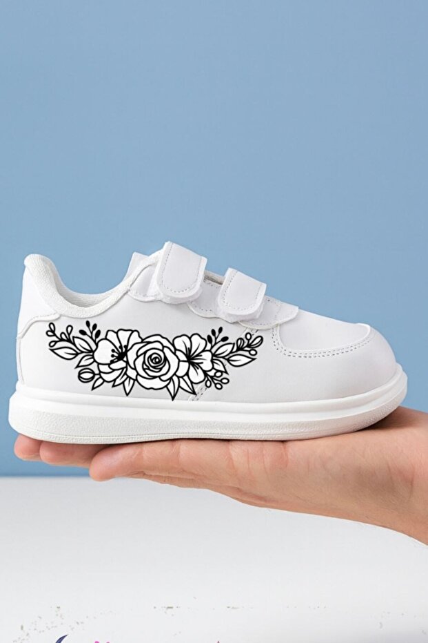 Ivy Flower Printed Girls' Sneakers
