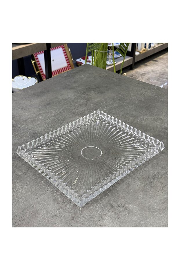 Luxury Fine Crystal Rectangular Presentation Plate - 2