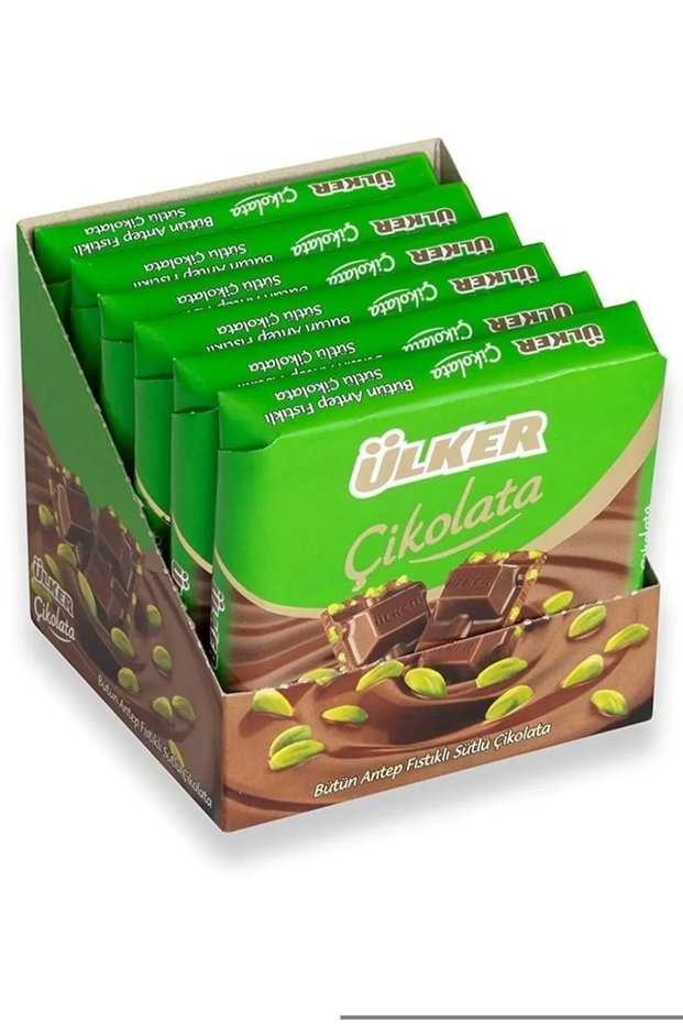 Whole Pistachio Milk Square Chocolate 60 Grams X 36 Pieces (Total 2160 Grams)