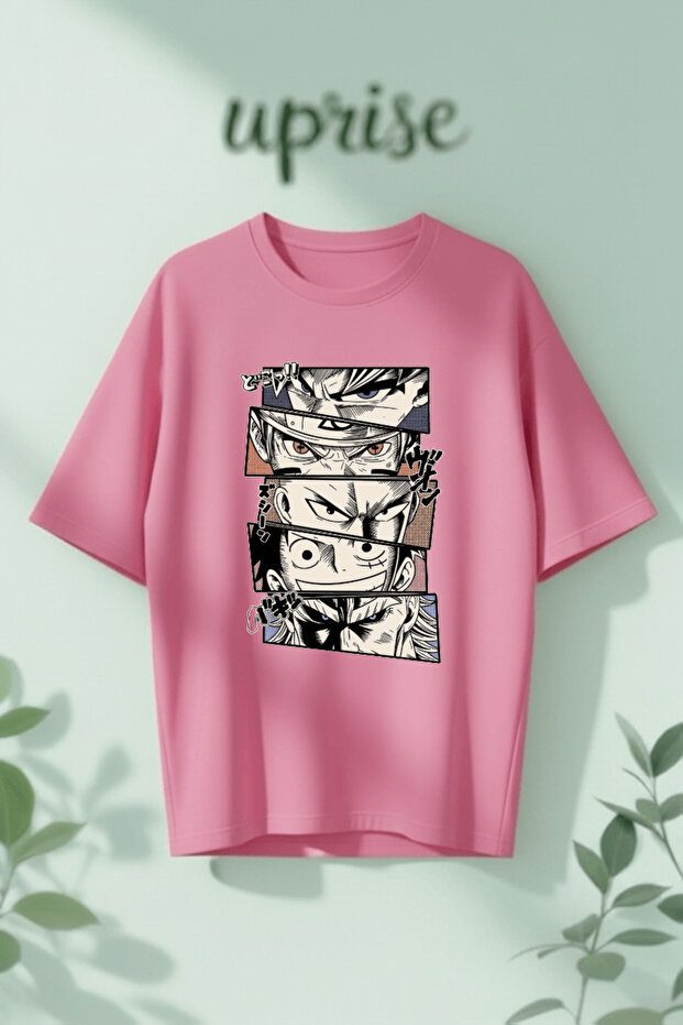 Anime Eyes Aesthetic Printed Cotton Oversize T-Shirt