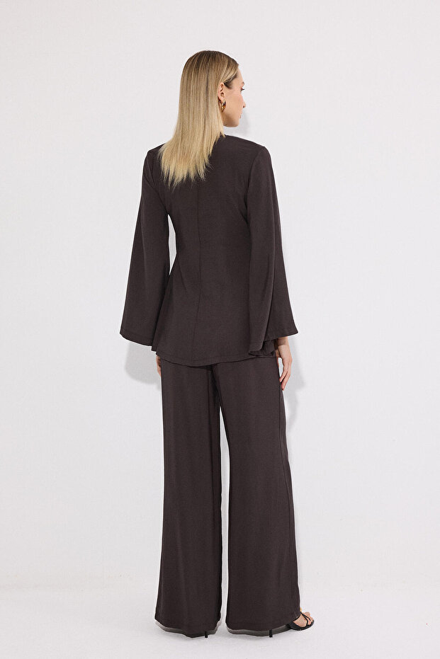 Button-Designed Tunic Pants Set - 6