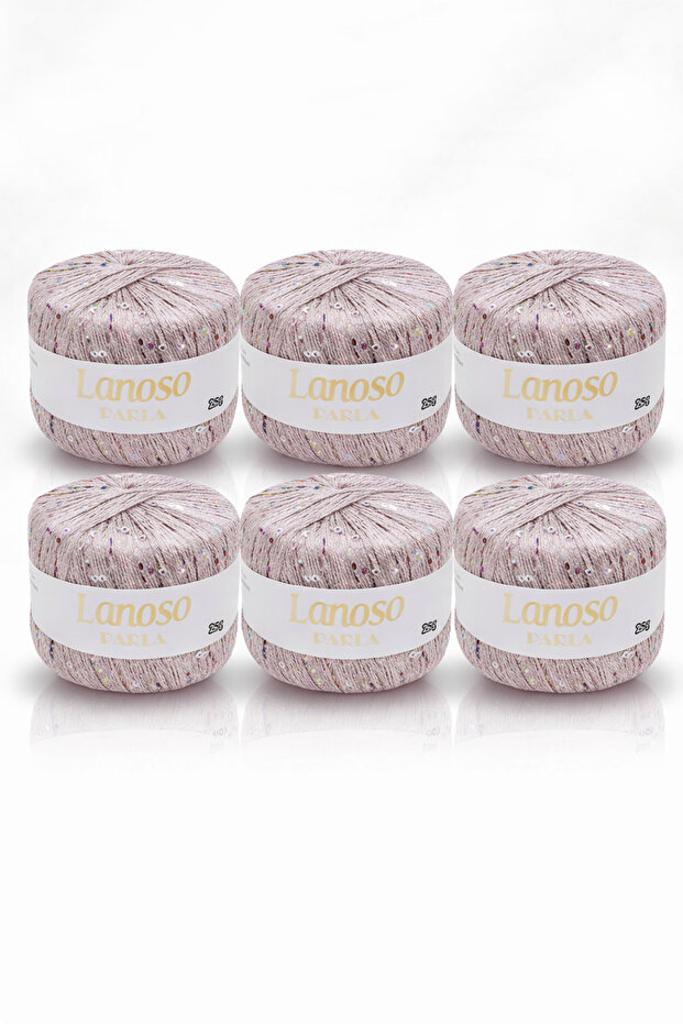 Parla 6 Pieces (3100) 25 Gr 217 Mt Sequin Yarn – 75% Glitter Yarn 25% Payette Sim – Shiny Yarn