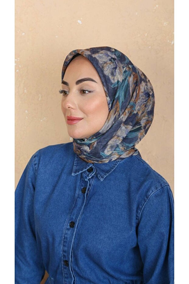 Soft Pamuk Eşarp Lacivert