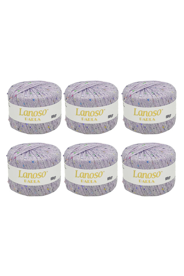 Parla 6 Pieces (4700) 25 Gr 217 Mt Sequin Yarn – 75% Glitter Yarn 25% Payette Sim – Shiny Yarn