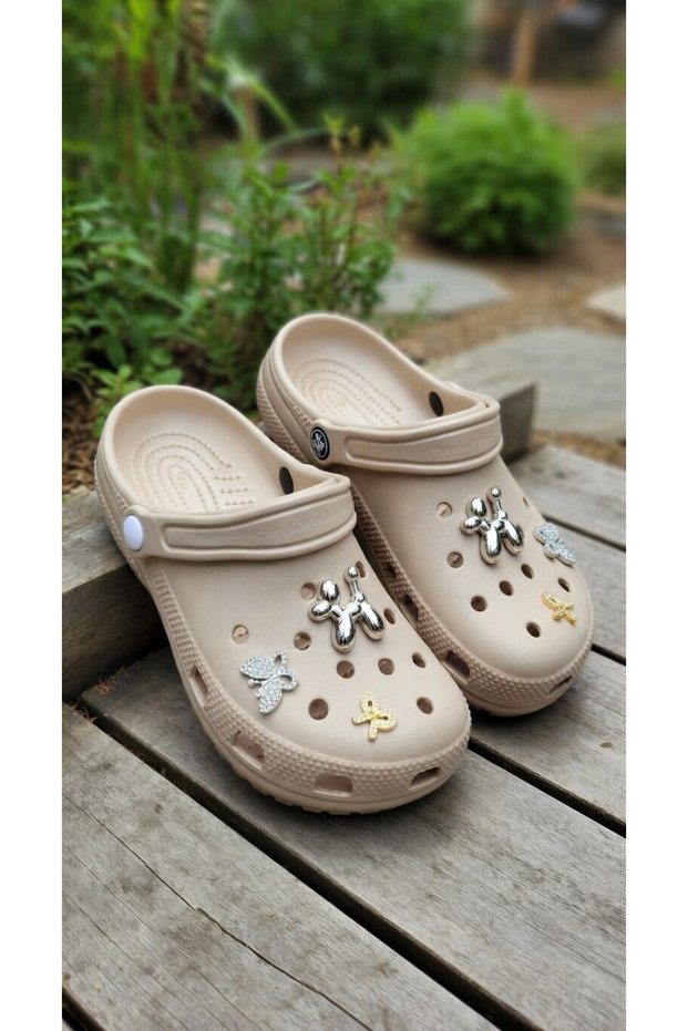 Women's Cros Sabo Slippers Sea Pool Beach Garden Slippers Closed Toe Cros Slippers with Stone Accessories E014