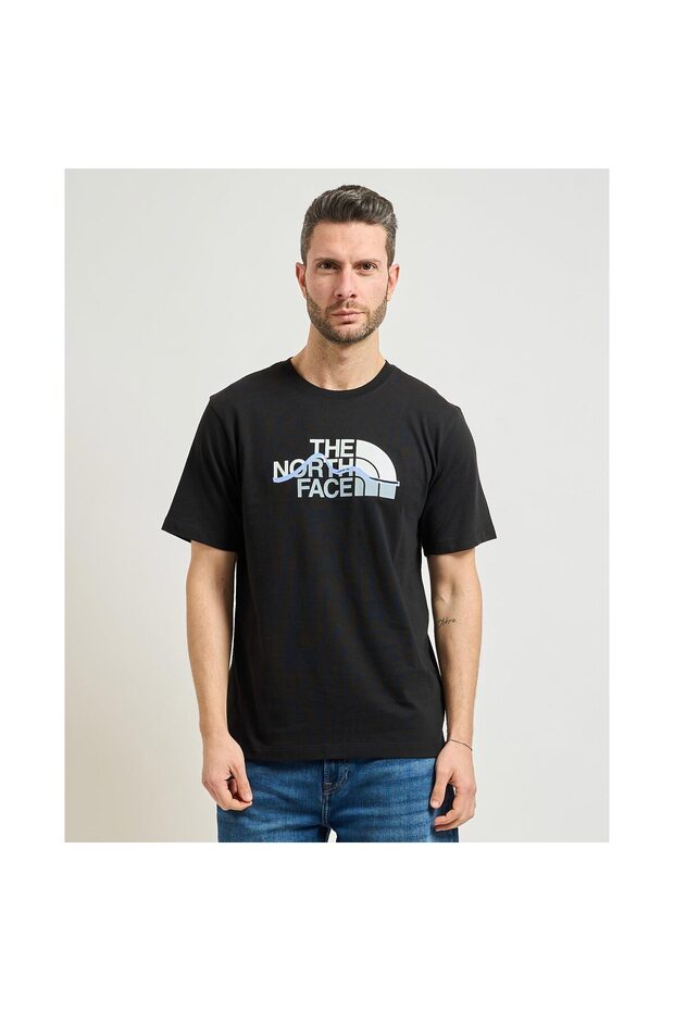 Mountain Line Regular Men's Black Outdoor T-Shirt Nf0A8Guxjk31